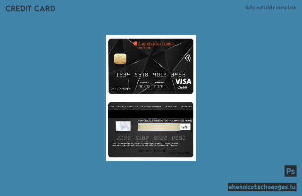 Beispielvorschau der Visa-Karte der Croatia Zagrebacka Bank